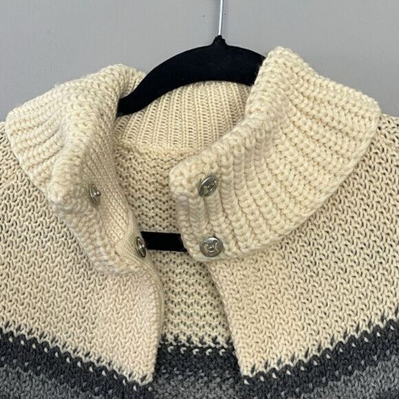 Kerrybrooke Sears Vtg. 100% Virgin Wool Cardigan Coat Jacket Texured Knit Size L - Picture 6 of 13